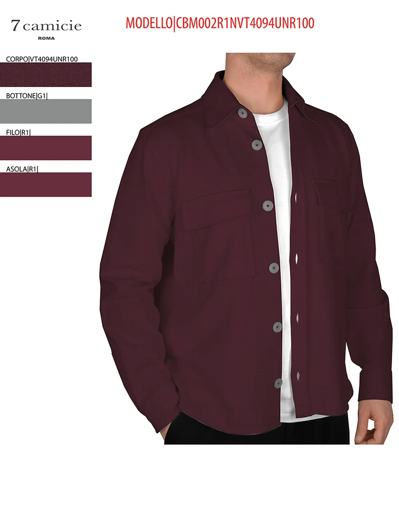 Sport Velvet Man Shirt Red
