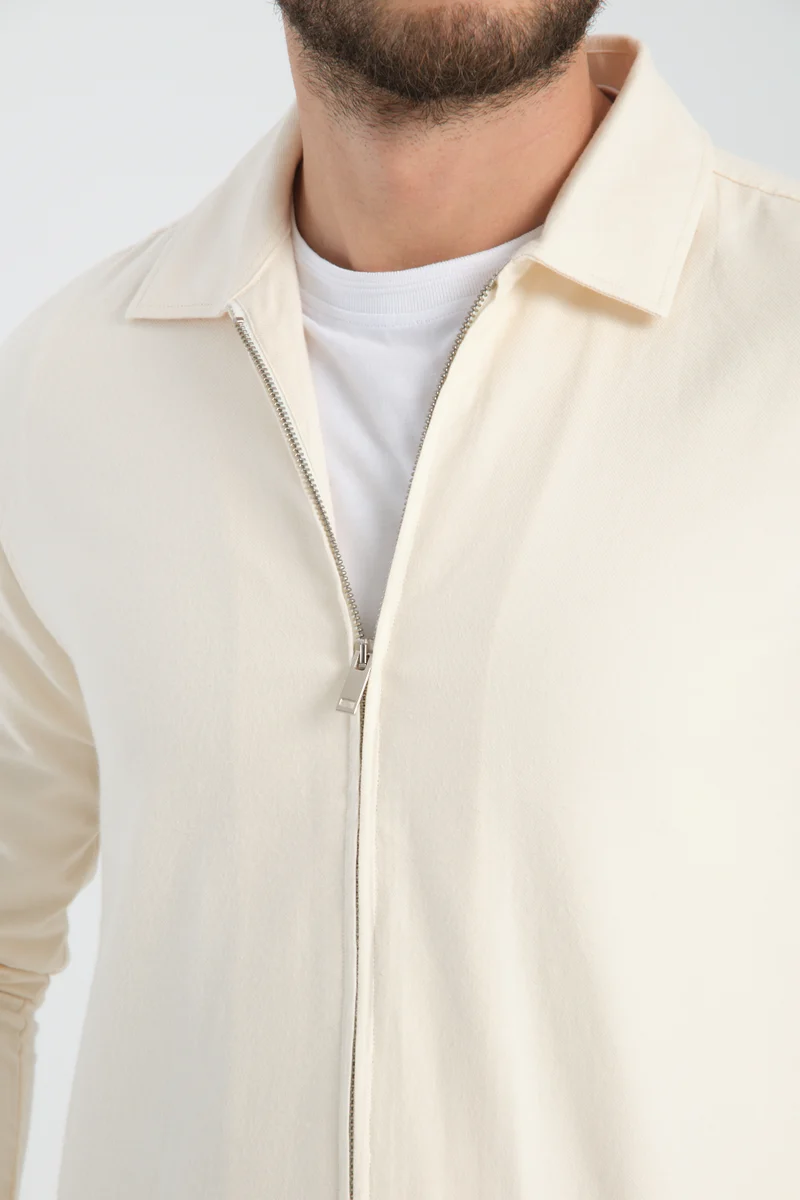 Sport Twill Man Overshirt White