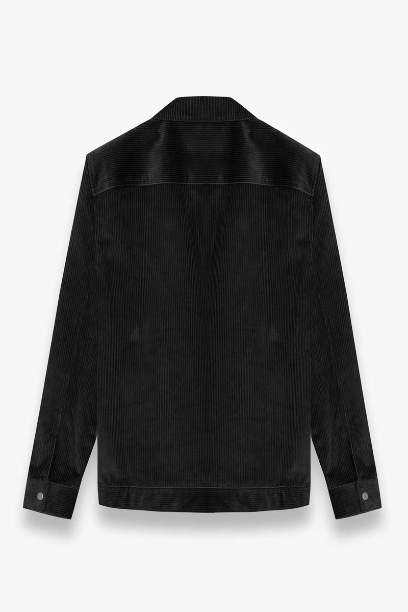 Sport Velvet Man Overshirt Dark Grey