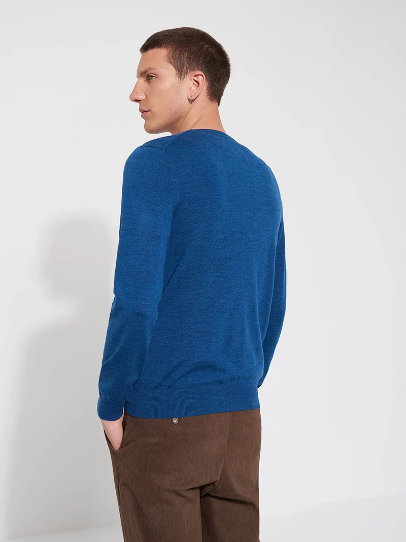 Pull col V en Laine Mérinos