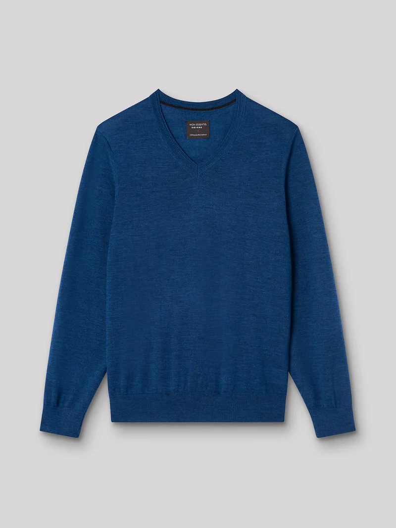Pull col V en Laine Mérinos