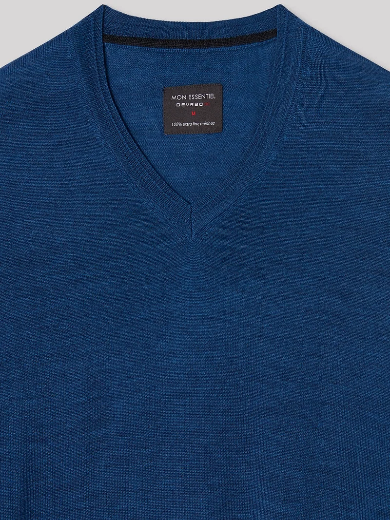 Pull col V en Laine Mérinos