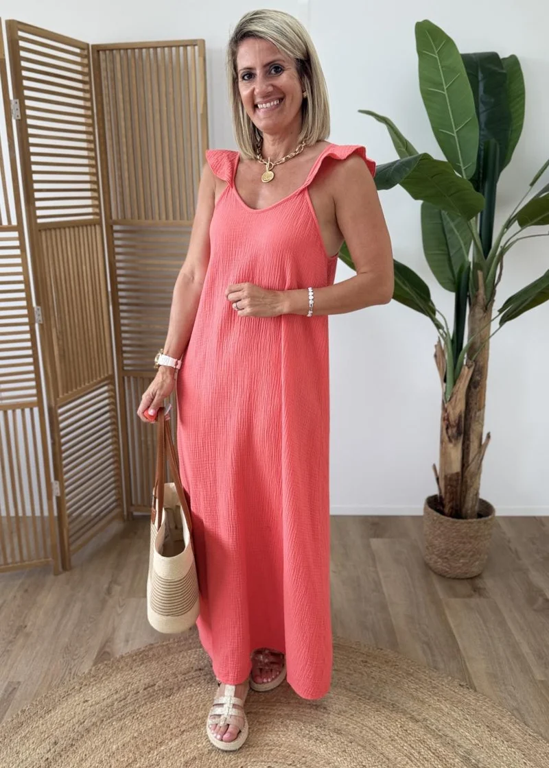 Robe Doriane corail