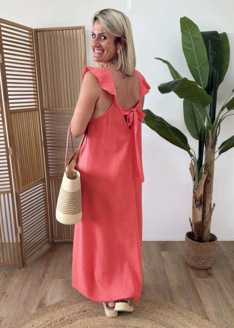 Robe Doriane corail