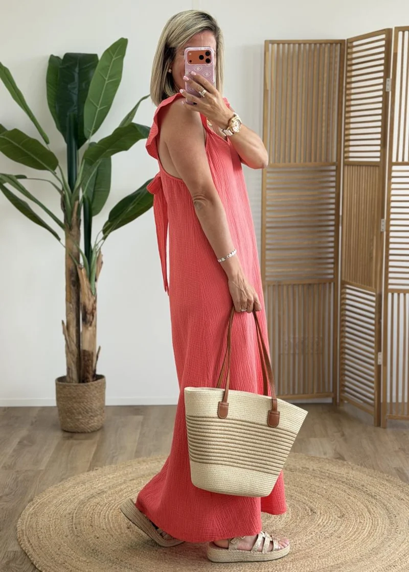 Robe Doriane corail