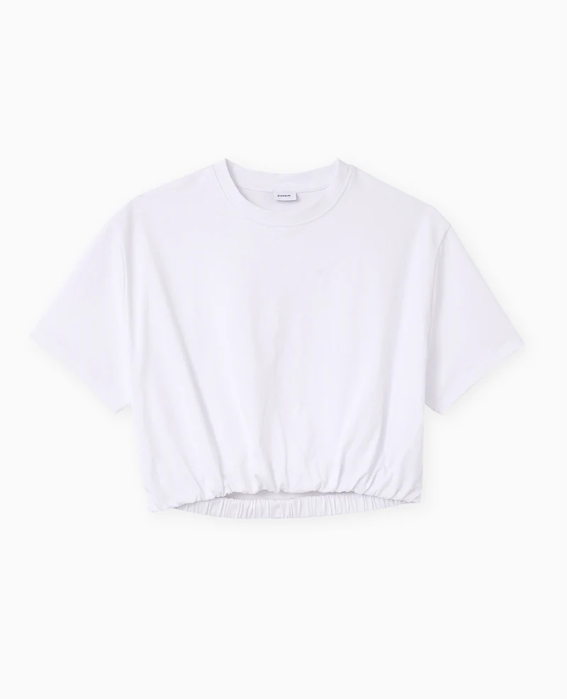 T-shirt court avec détail élastique