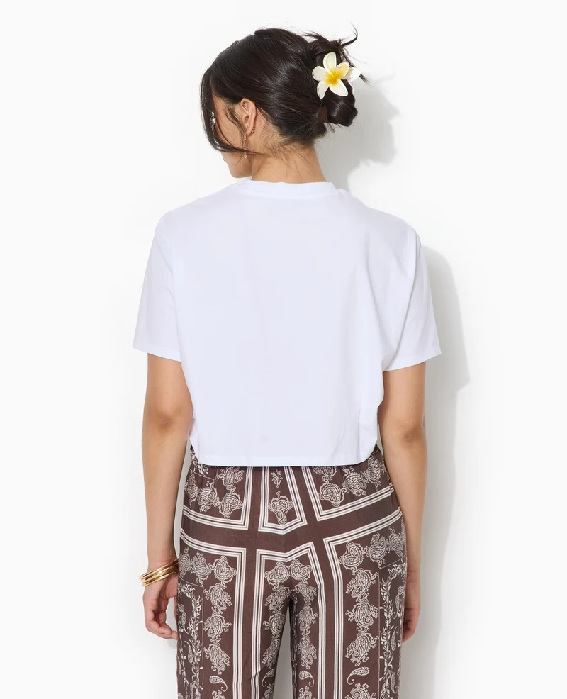 T-shirt court avec détail élastique