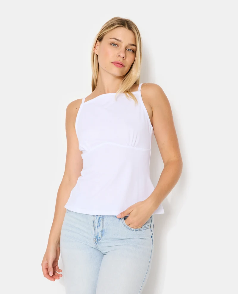 Top à bretelles avec couture sous poitrine