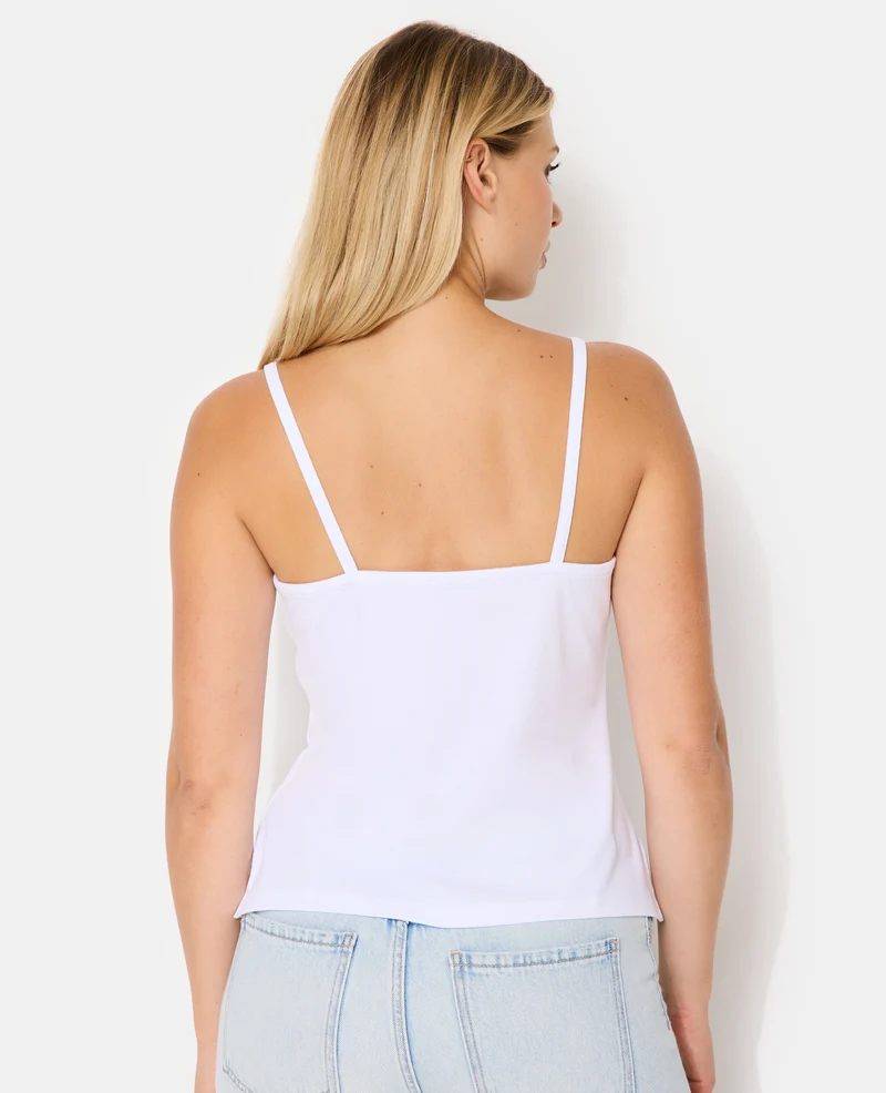 Top à bretelles avec couture sous poitrine