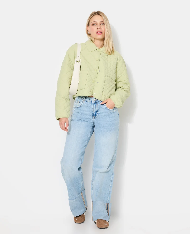 Blouson matelassé avec col et poches