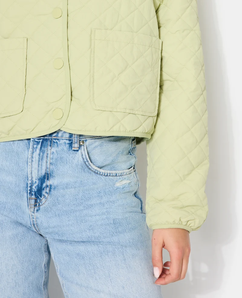 Blouson matelassé avec col et poches