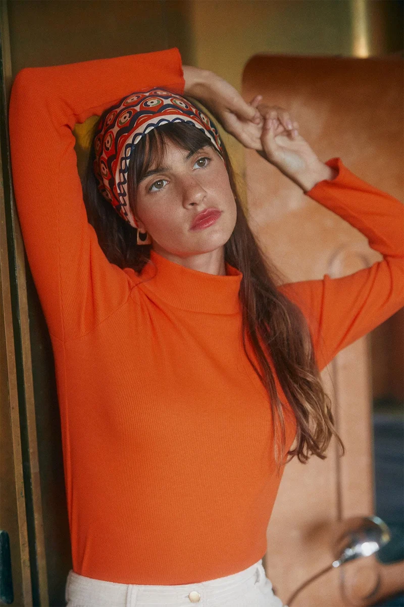 Sous-pull en coton Mandarine