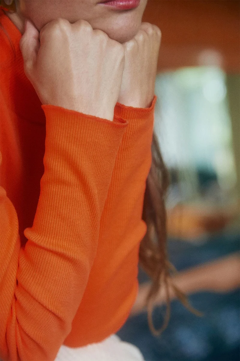 Sous-pull en coton Mandarine