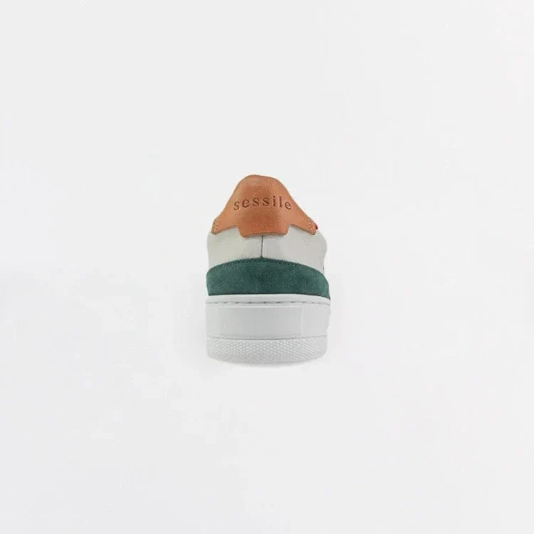 Basket française Belis Creme Vert
