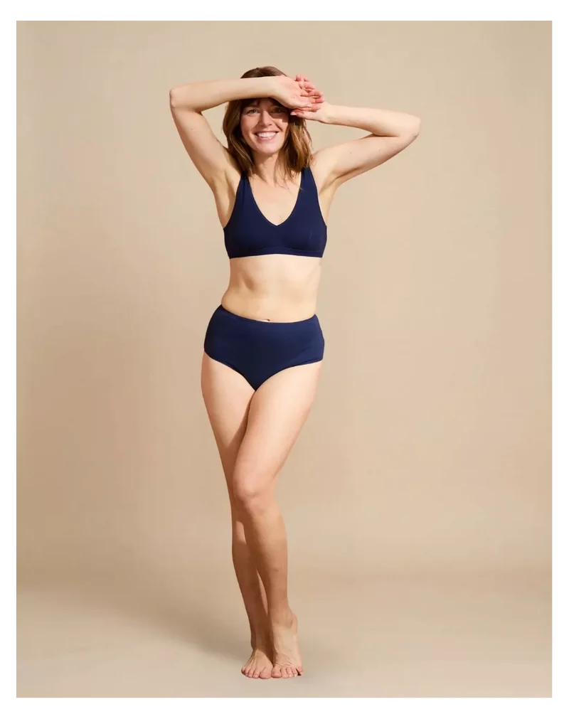 Culotte taille haute Marine