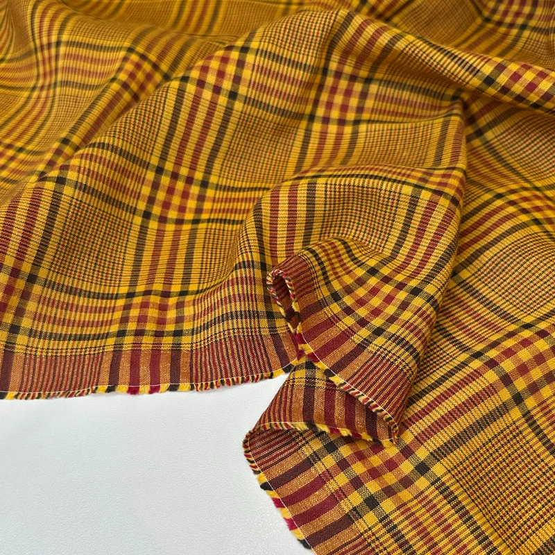 Tissu Lin Viscose - Tartan, Alice