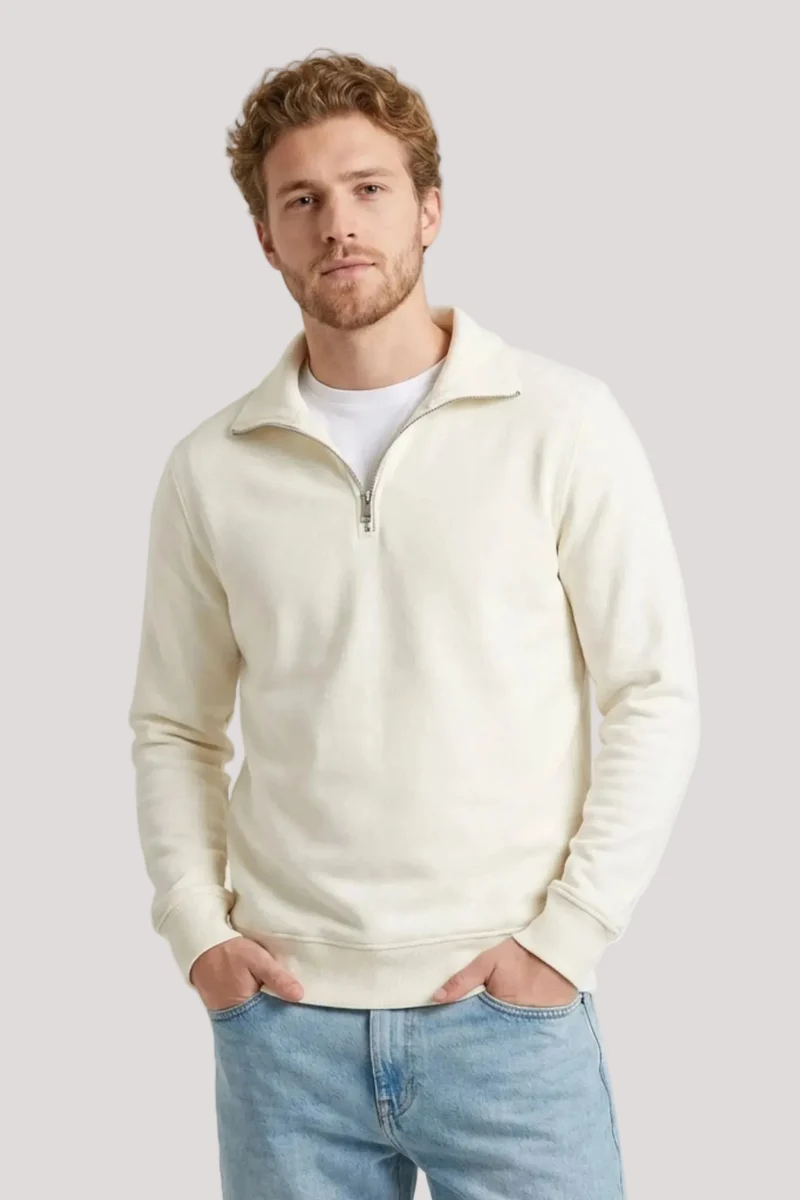 Cotton Man Sweater White