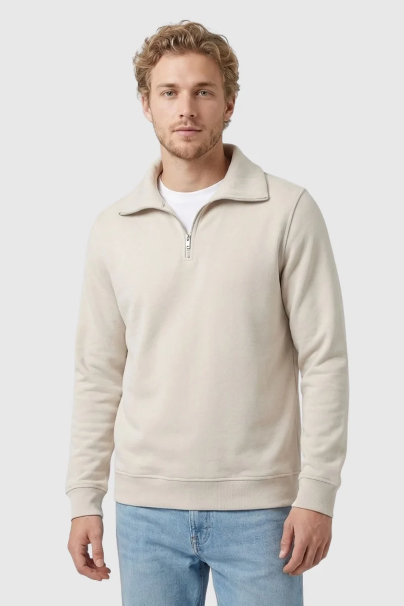 Cotton Man Sweater Beige