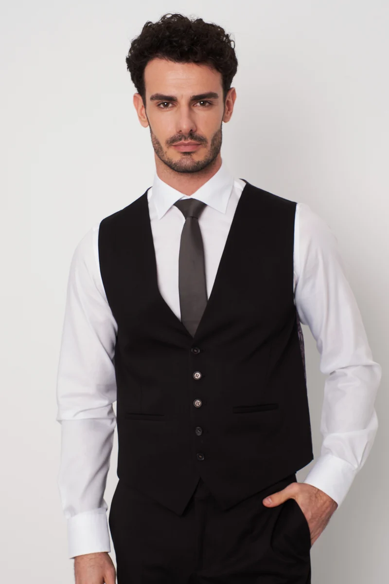 Man Waistcoat Black