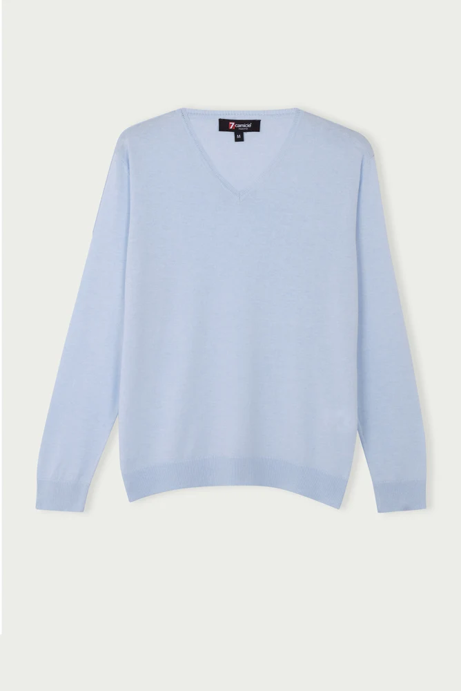 Microfiber Man Sweater Light Blue