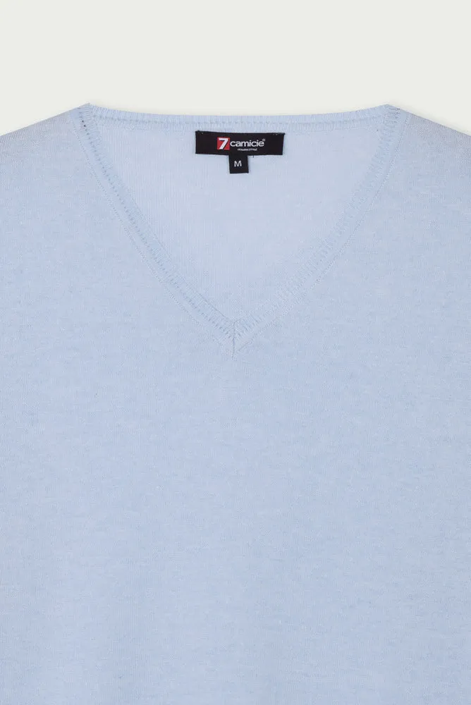 Microfiber Man Sweater Light Blue