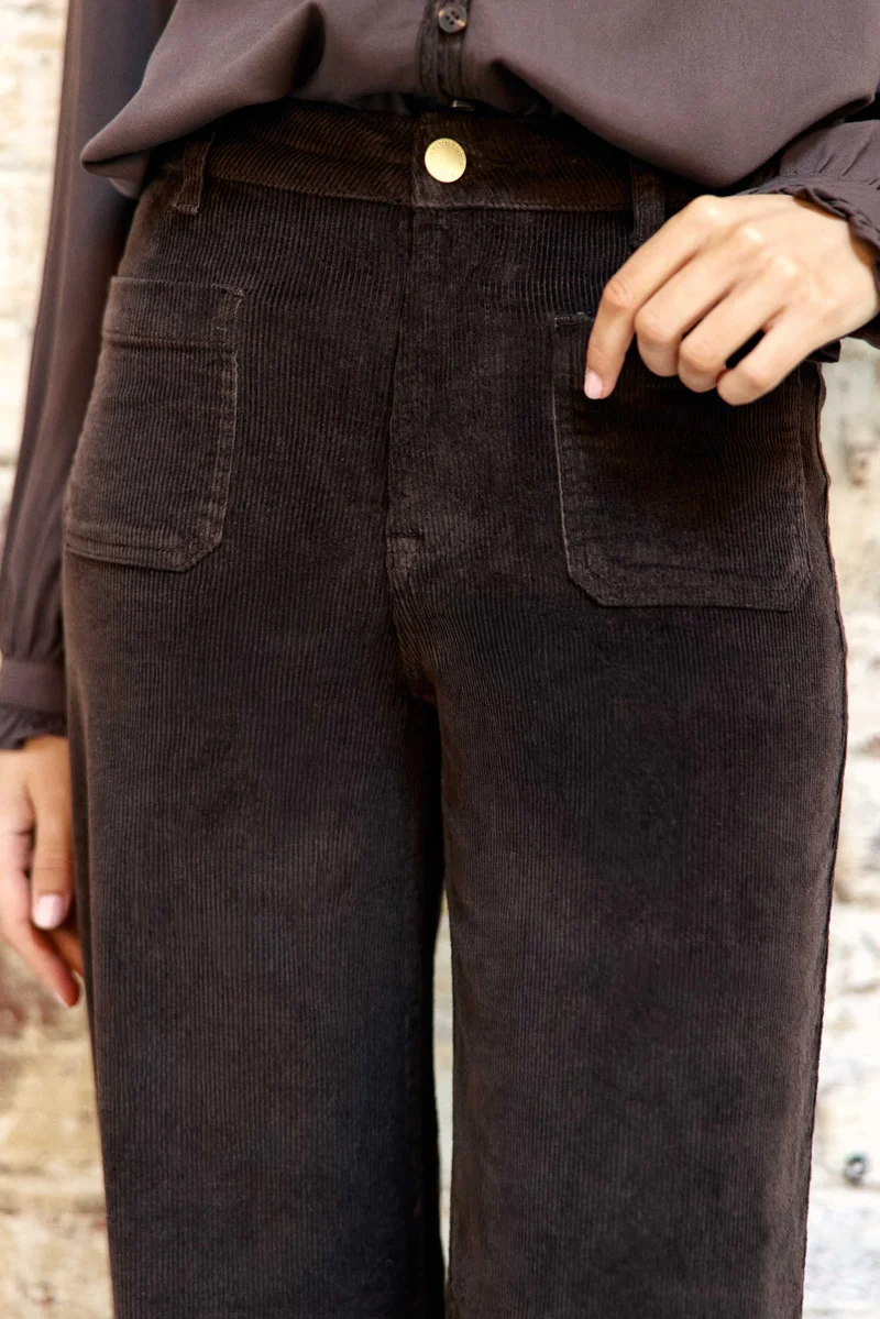 Atlanty - Pantalon large en velours