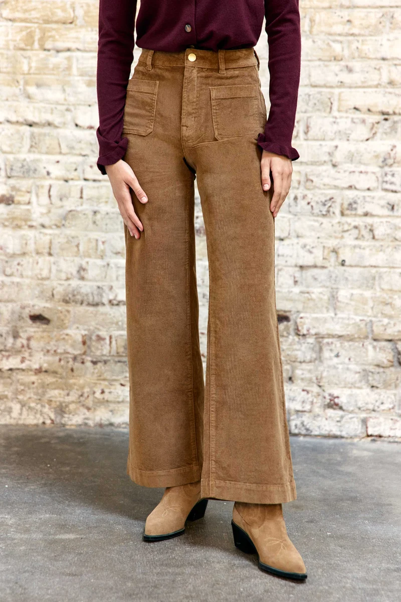 Atlanty - Pantalon large en velours