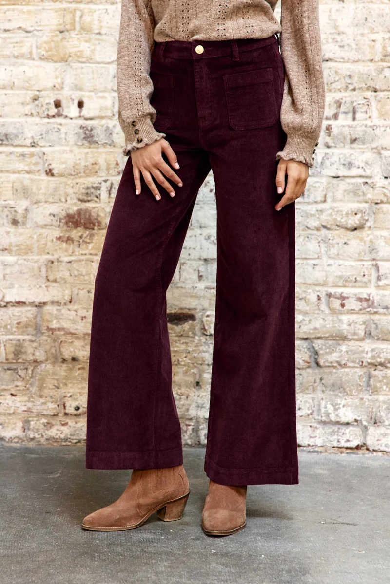 Atlanty - Pantalon large en velours