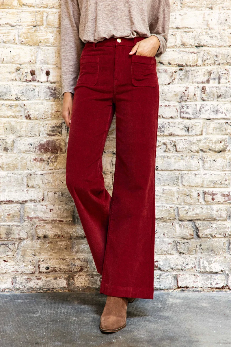 Atlanty - Pantalon large en velours