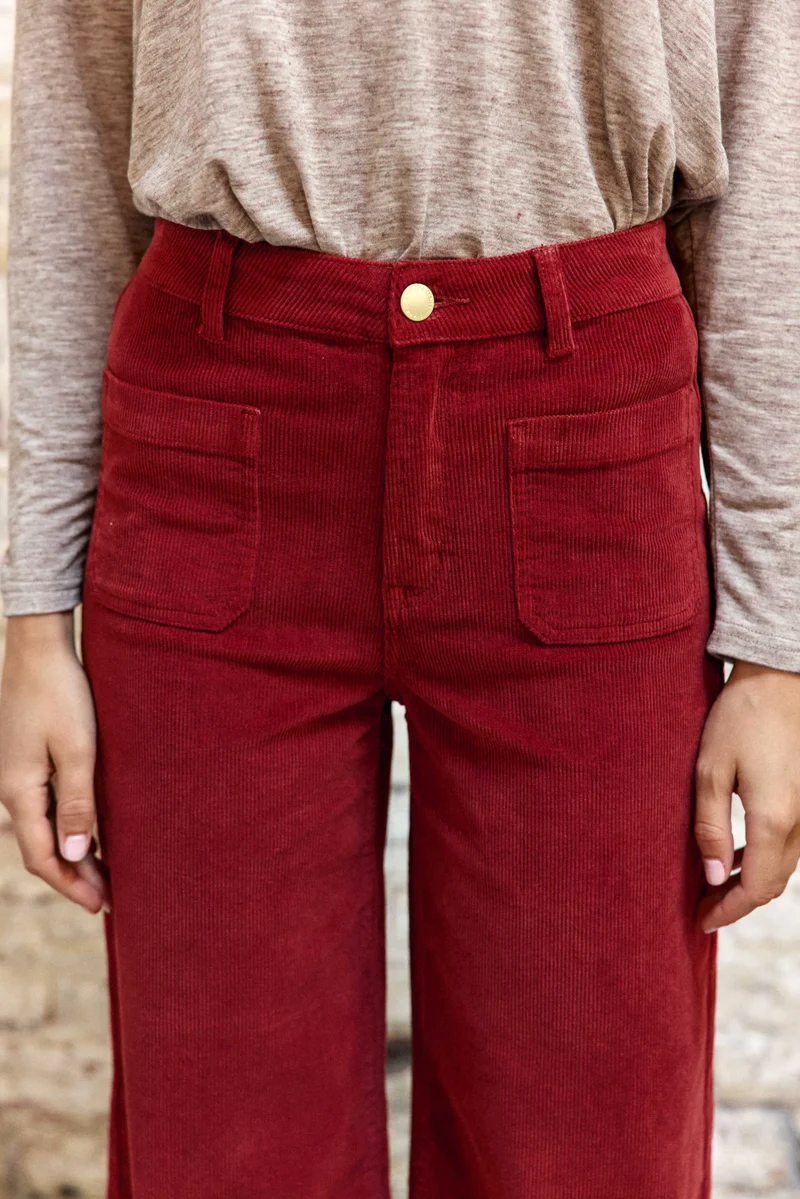 Atlanty - Pantalon large en velours