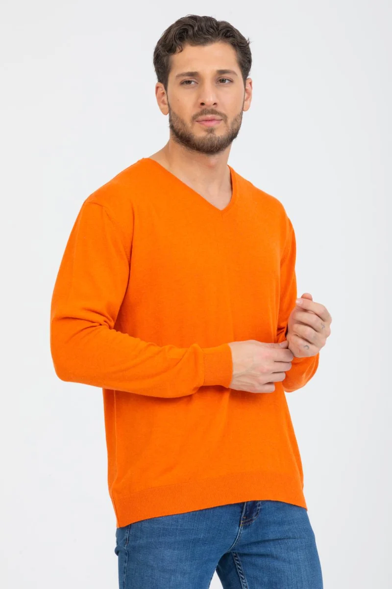 Microfiber Man Sweater Orange