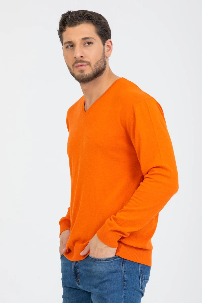 Microfiber Man Sweater Orange