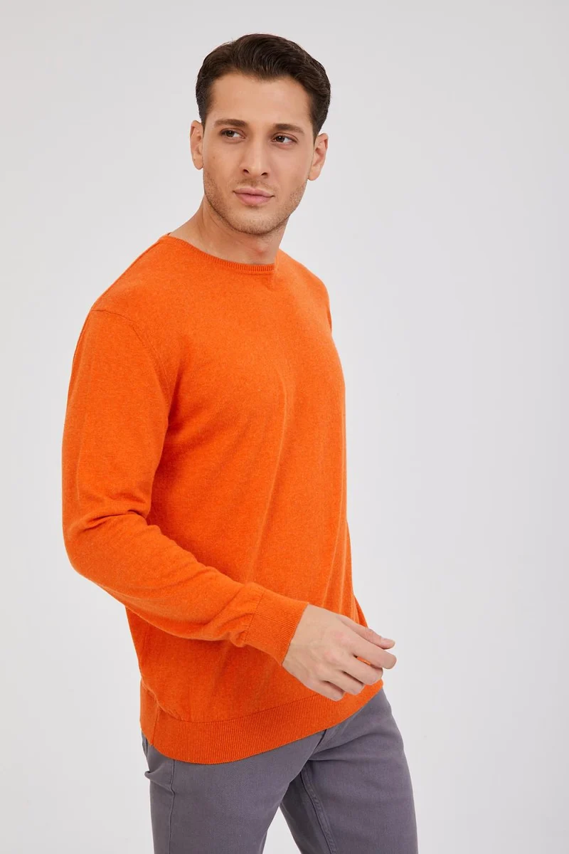 Microfiber Man Sweater Orange