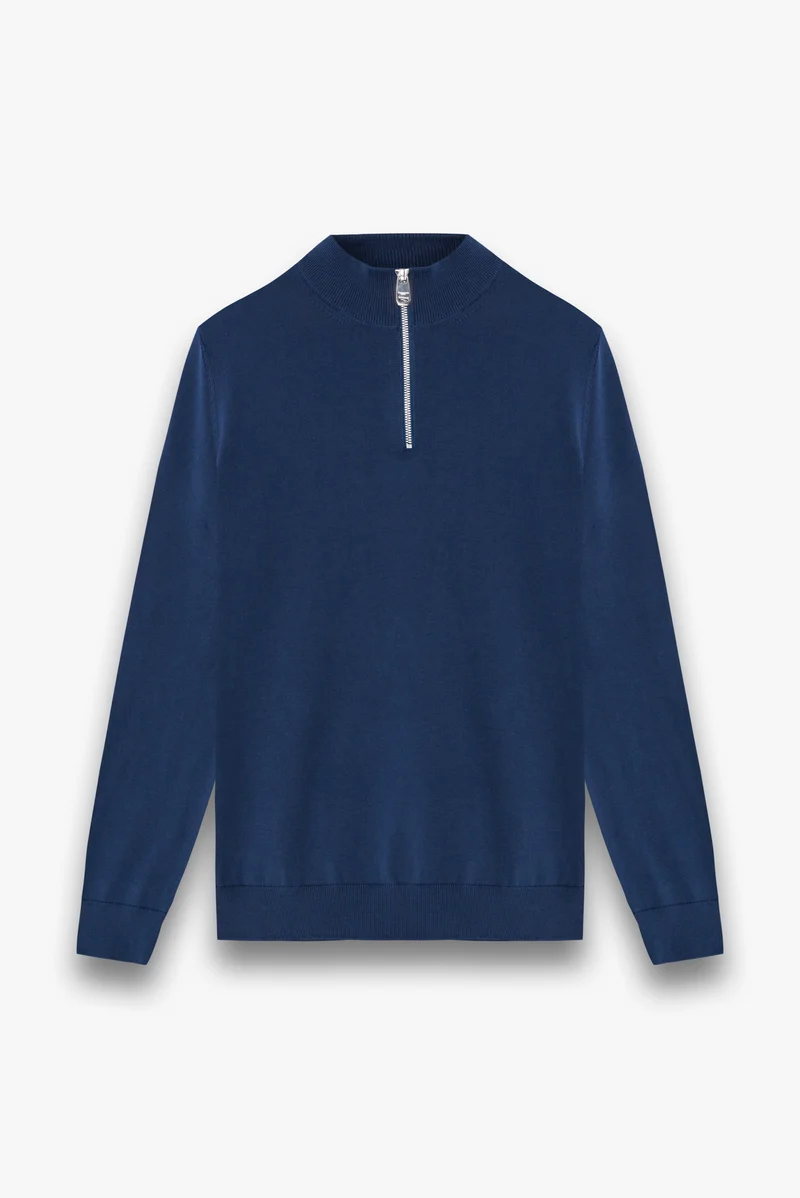 Cotton Man Sweater Blue