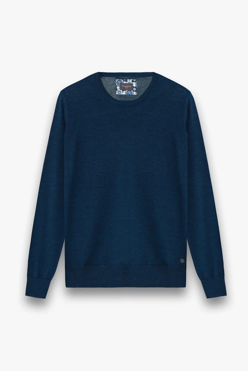 Merino's Blend Man Sweater Blue