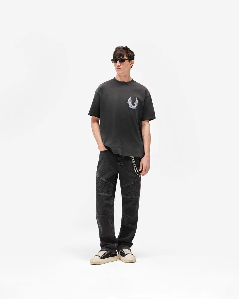 Represent X Belstaff Born To Bike T-Shirt - Aged Black