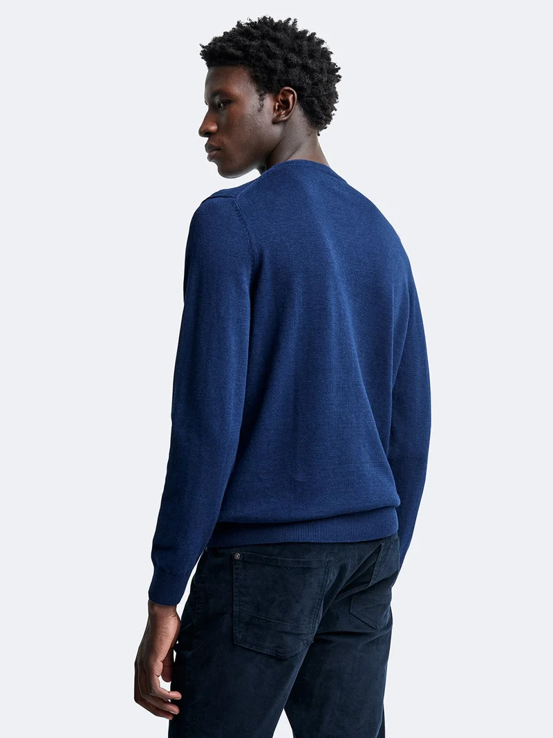 Pull col V en coton bio