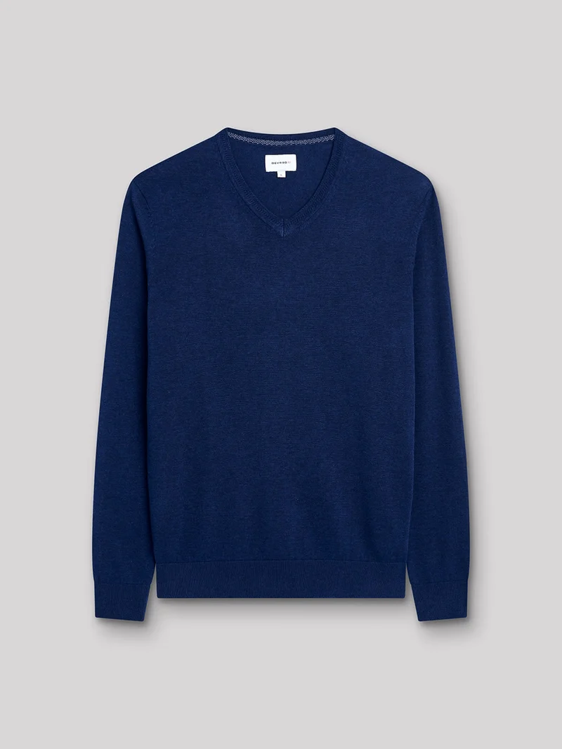 Pull col V en coton bio