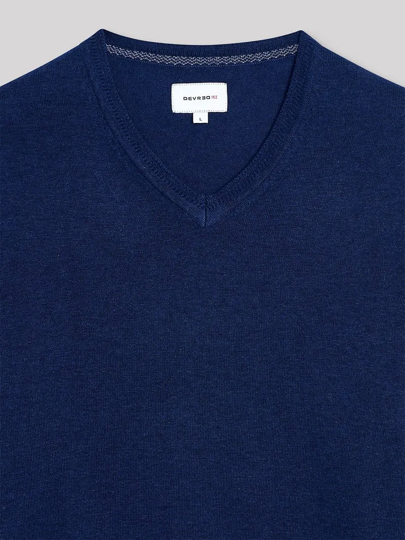 Pull col V en coton bio