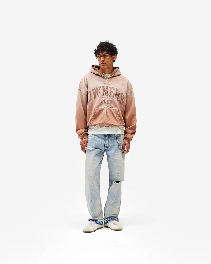 Represent Owners Club Zip Through Hoodie - Sienna