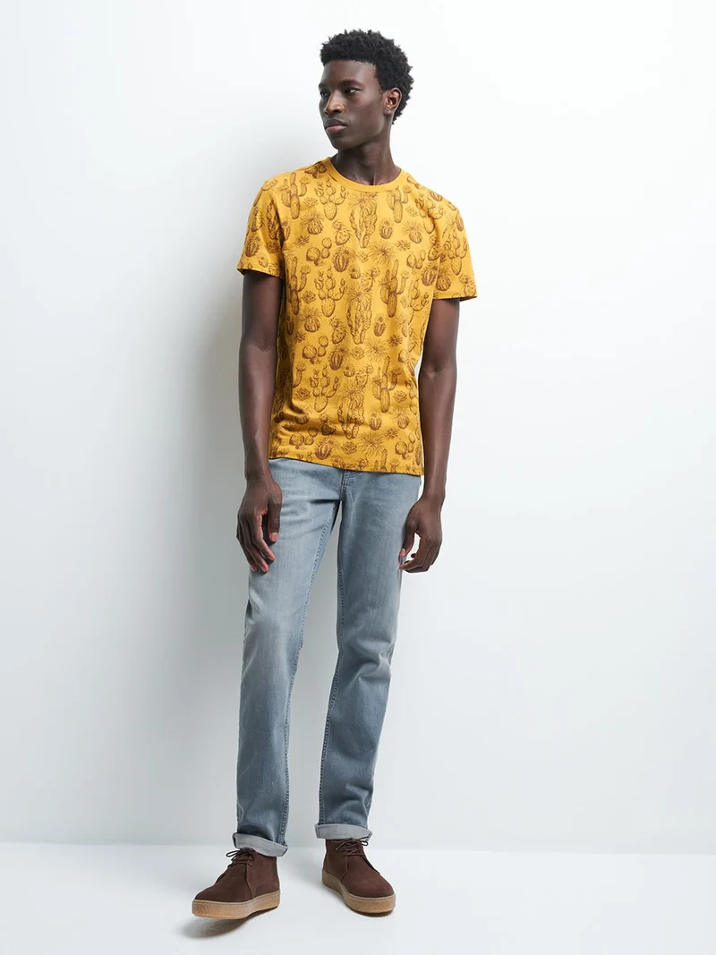 Jean slim en coton élasthane délavé