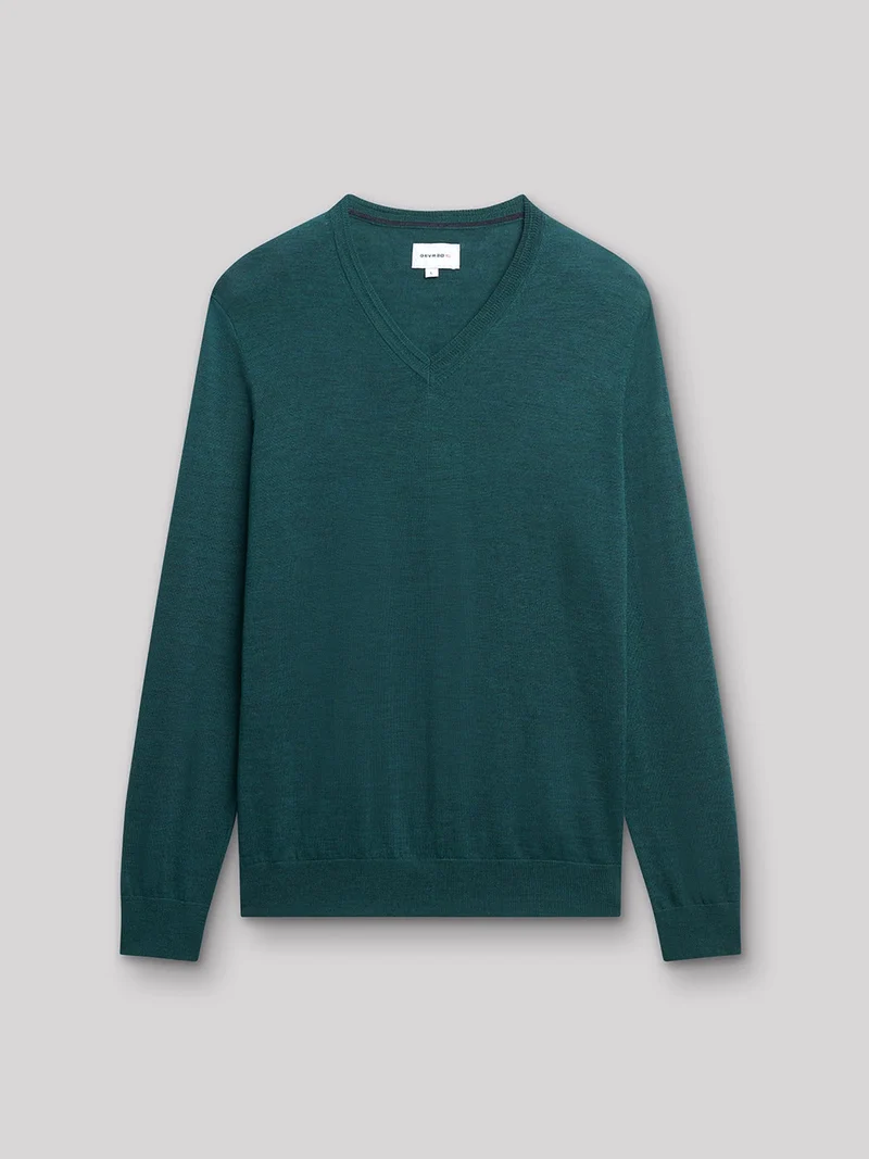 Pull col V en Laine Mérinos