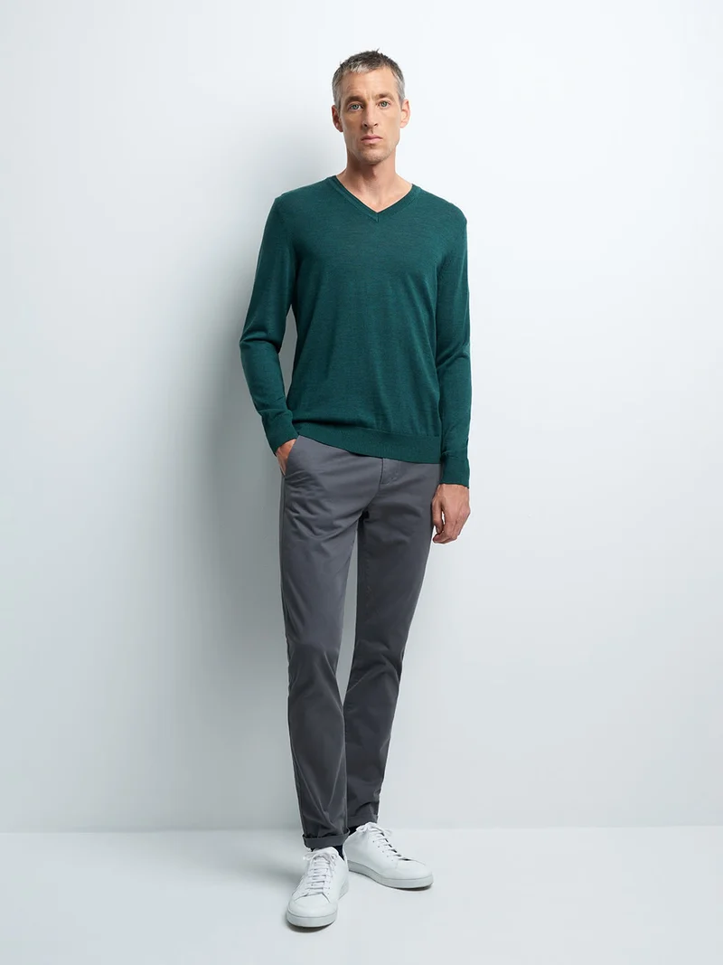 Pull col V en Laine Mérinos