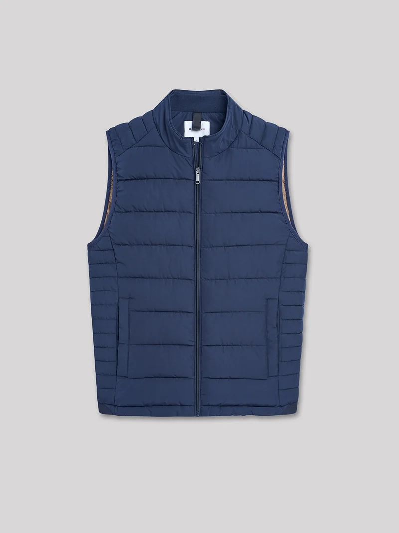 Gilet sans manche à col montant