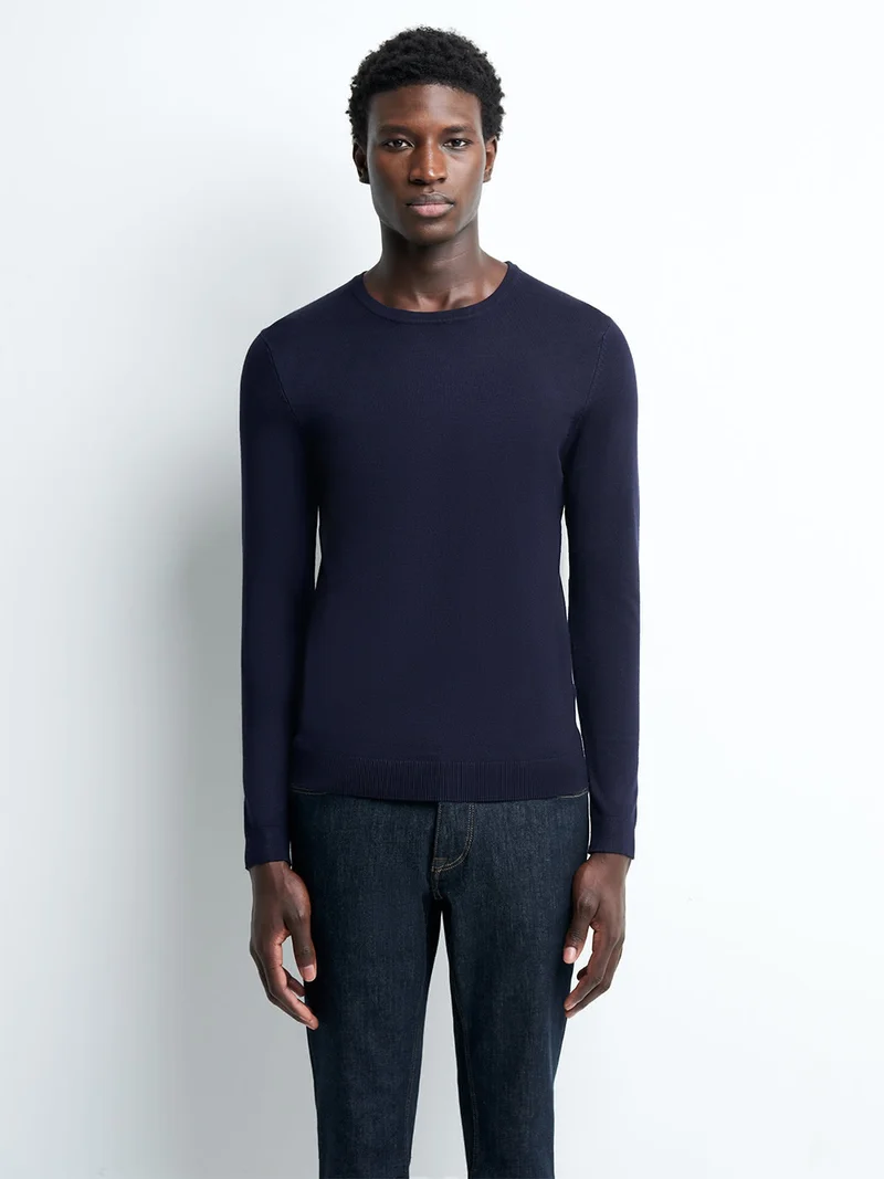 Pull col rond en viscose certifiée