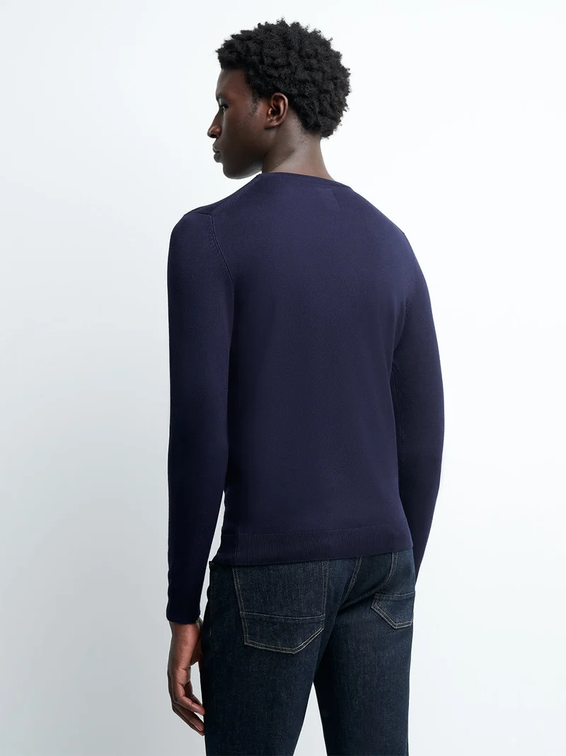 Pull col rond en viscose certifiée