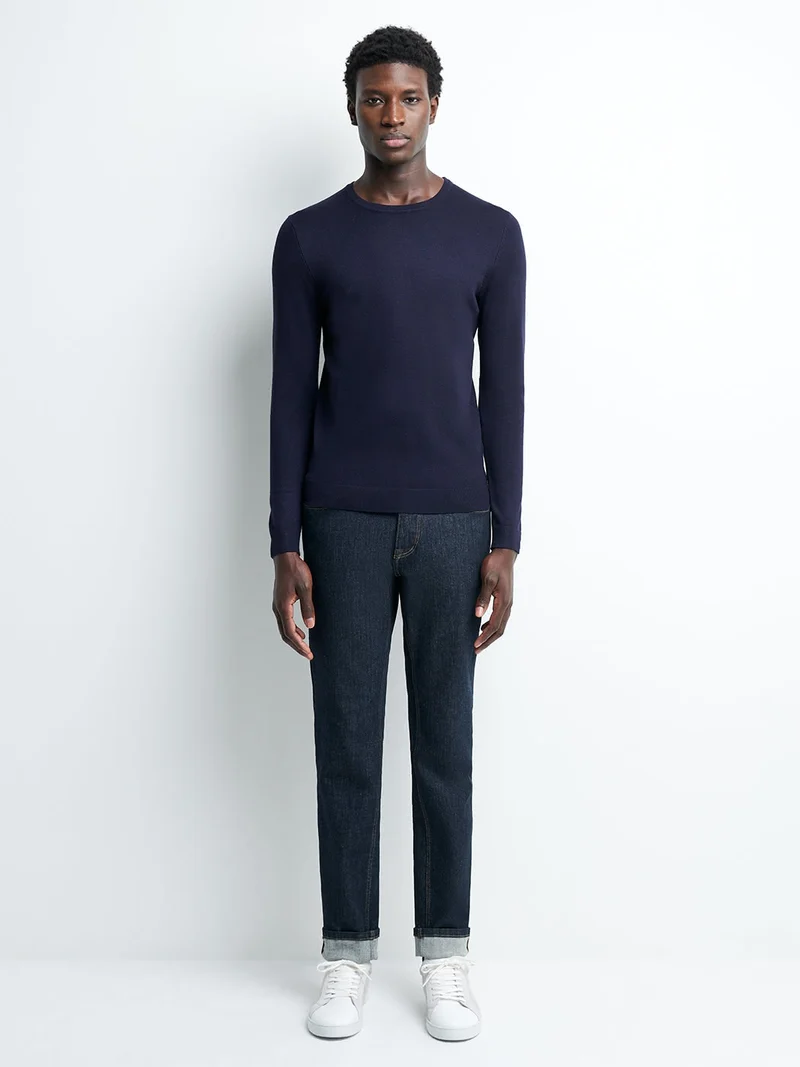 Pull col rond en viscose certifiée