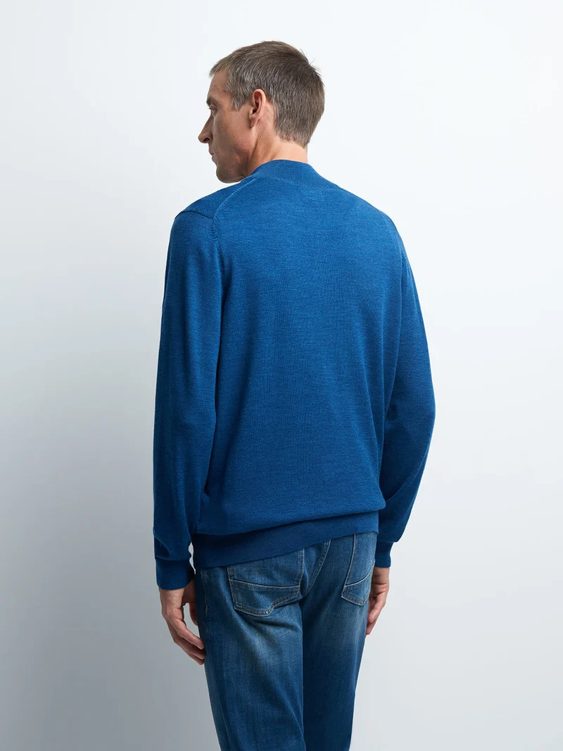 Pull col montant en Laine Certifiée