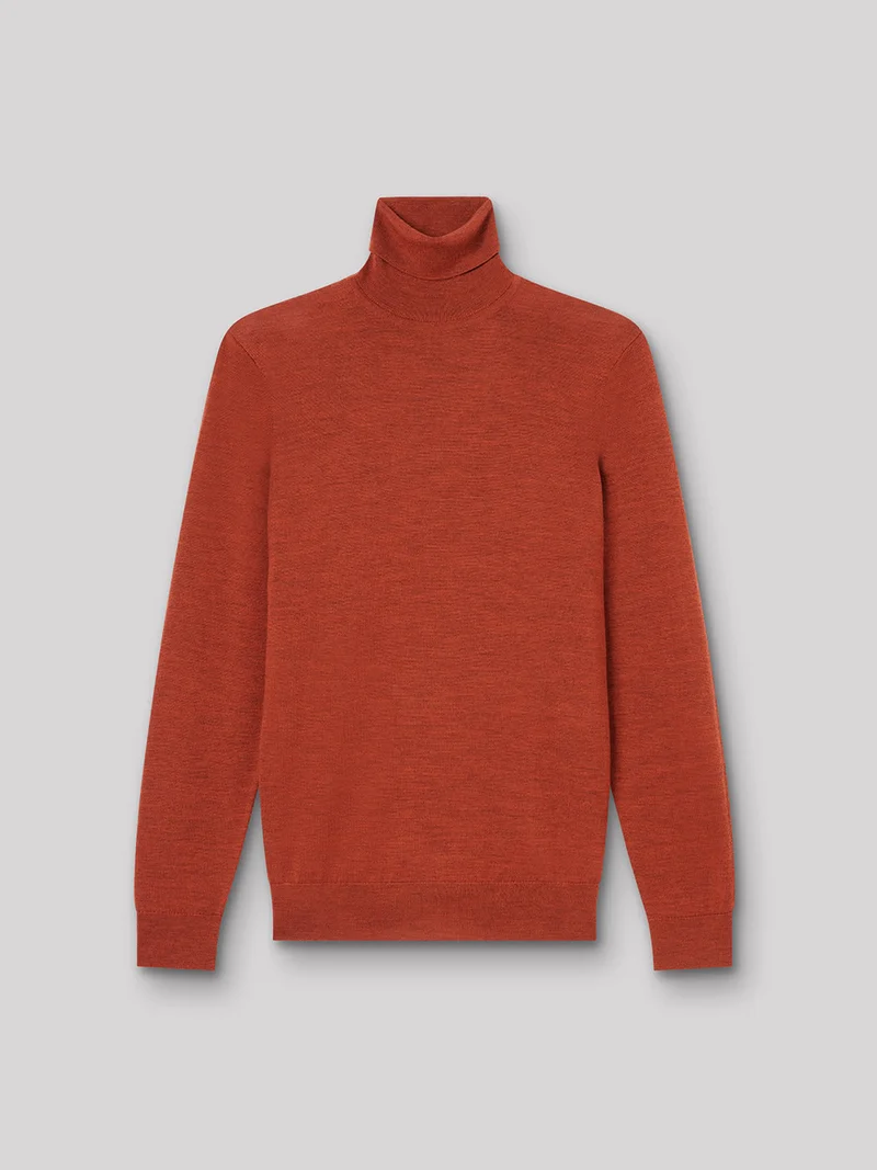 Pull col roulé en laine Mérinos