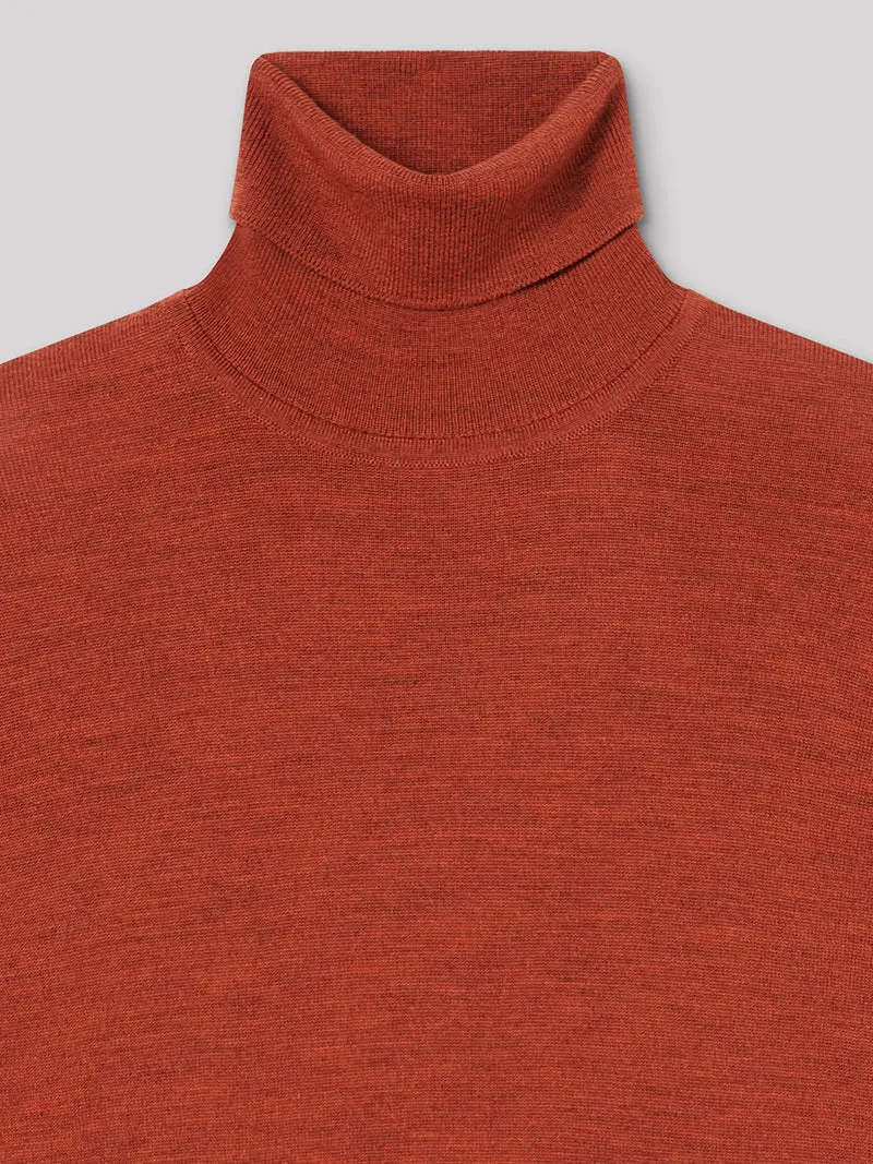 Pull col roulé en laine Mérinos